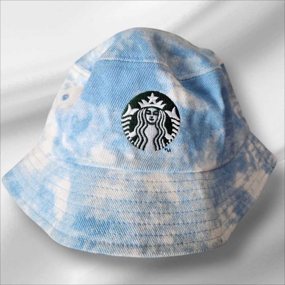 Starbucks Light Blue Tie-Dye Bucket Hat
